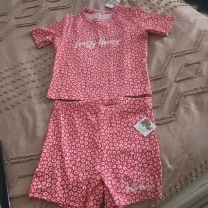 Womens Set - Pink Leopard Print